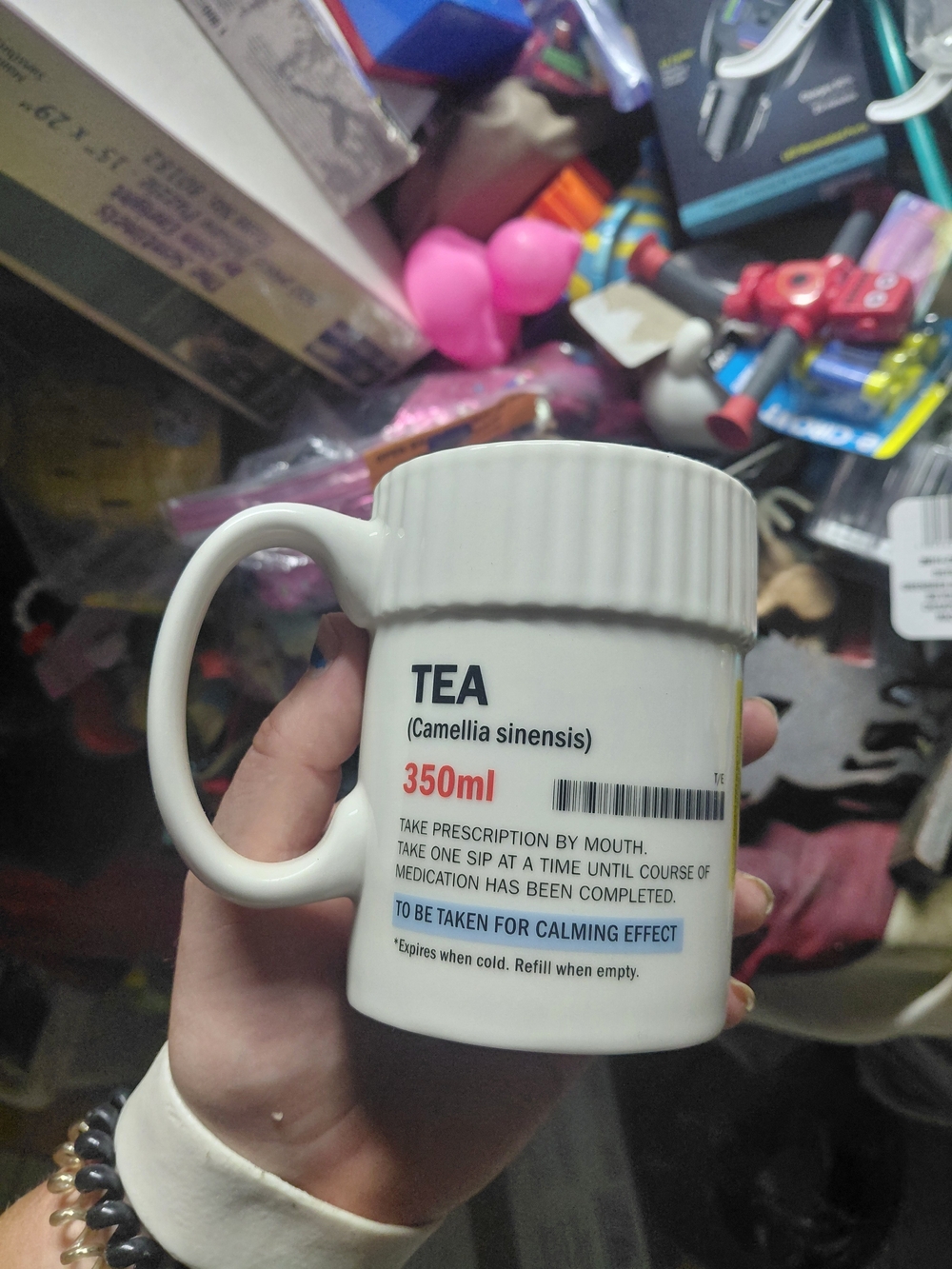 Gift Republic "Tea" Pill Pot Mug, a novelty ceramic cup